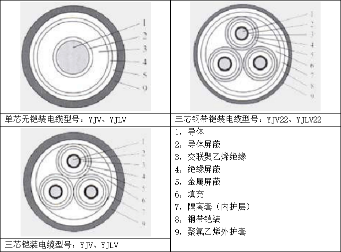 YJV22（交联聚乙烯绝缘钢带铠装聚氯乙烯护套）电力电缆线技术参数详解与技术开发趋势